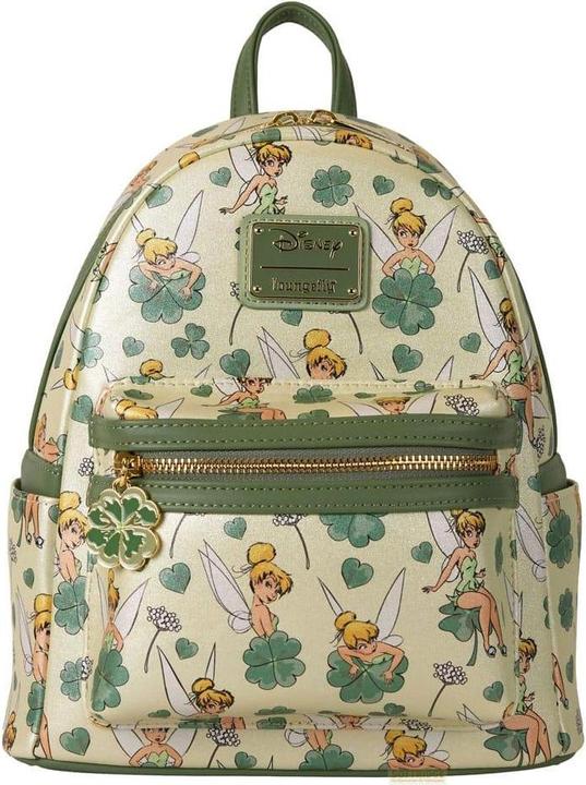 Actual product image Loungefly Disney by Mini Backpack Tinker Bell 4-Leaf Clover