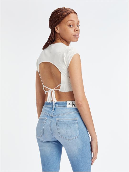 Produktbild Calvin Klein Jeans Open Back Tied Knitted Crop Top - 123149 (M)
