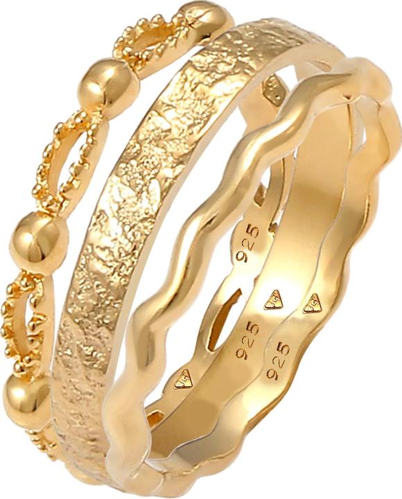 Actual product image Elli Band ring, Ball, Ring set, Waves (58, 925 Silver)