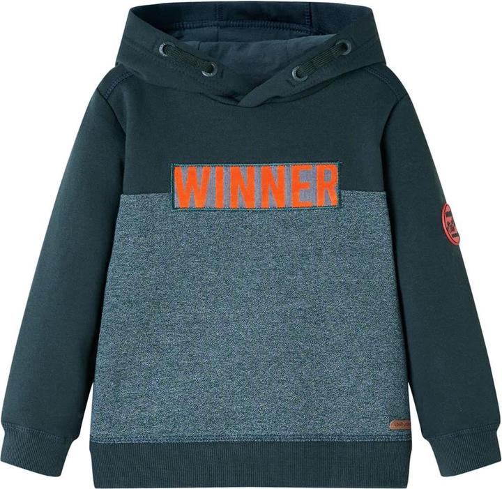 Image du produit VidaXL Sweat à capuche enfant vert foncé 128,Matériau : 92 (128)
