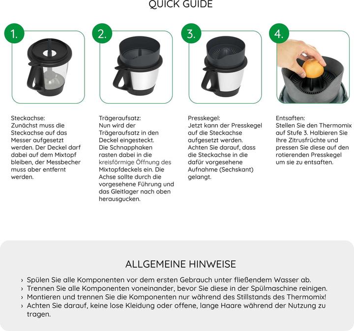 Image du produit Wundermix WunderJuicer® | Extracteur de jus pour Thermomix TM6, TM5, TM31