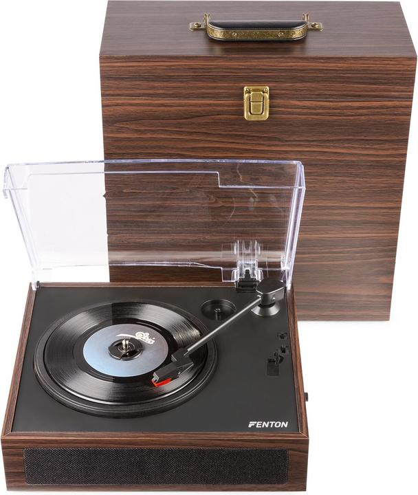 Actual product image Fenton Record Player with Bluetooth RP170D Brown (Manual)