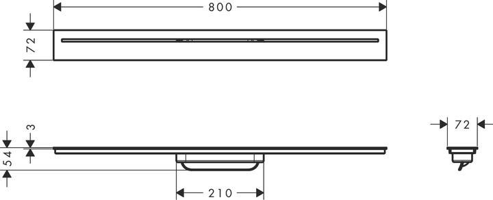 Actual product image Axor Scarico set completo canale di drenaggio, 800 mm, 42521 (800 mm)