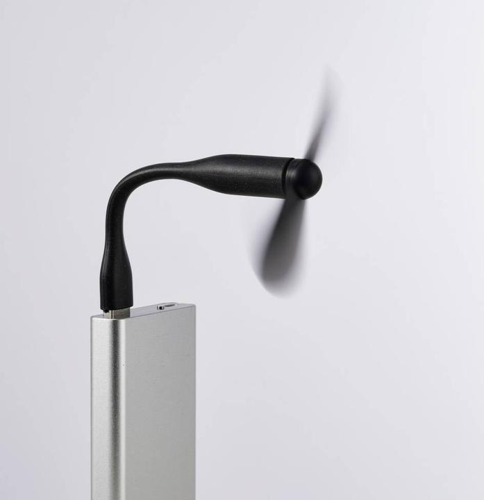 Produktbild Renkforce RF-USBF-101-BK USB-Ventilator Schwenkbar (B x H x T) 141 x 85 x 21 m