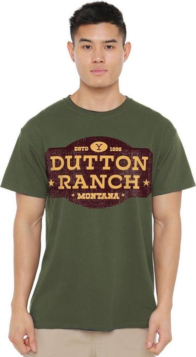Immagine prodotto Yellowstone Dutton Ranch Maglietta Effetto invecchiato Uomo (XXL)