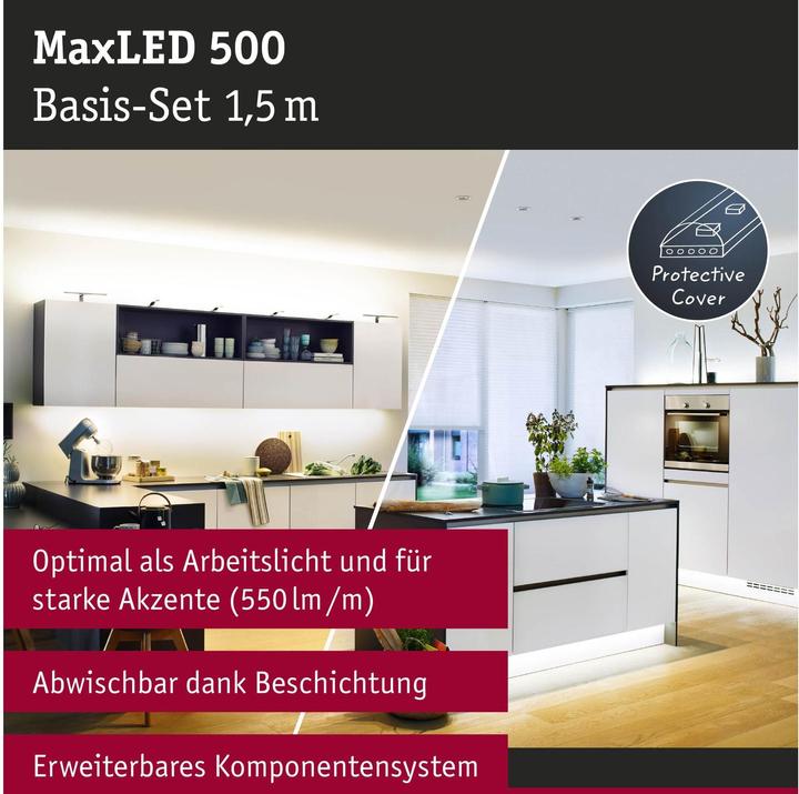 Image du produit Paulmann Kit MaxLED 500 Stripe (Lumière du jour, Blanc, Blanc chaud, 150 cm, Intérieur)