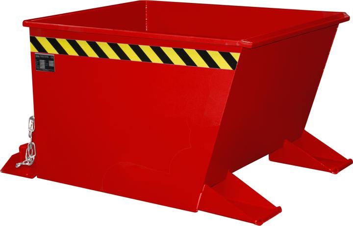 Immagine prodotto eurokraft pro Contenitore ribaltabile per trucioli, capacità 0,3 m³, rosso RAL 3000. (300 l)