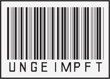 Immagine prodotto Bügelbilder Bügelbild UNGEIMPFT Barcode