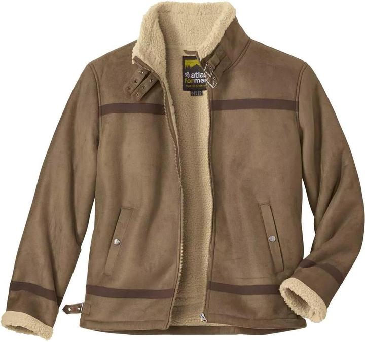 Produktbild Atlas For Men Gefütterte jacke aus Kunstwildleder mit Sherpa (3XL)