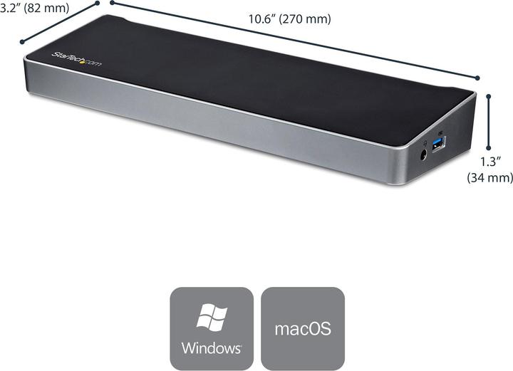 Immagine prodotto StarTech Docking station USB-C 4K a triplo monitor (USB-C, 6 Porti)