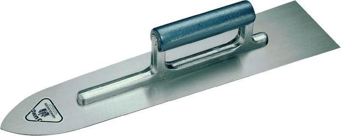 JUNG Bodenlegerkelle Länge 750 mm Breite 110 / 80 mm gehärtet, m. Buchenholzheft Stahl Stärke 1,2 mm (8 cm)