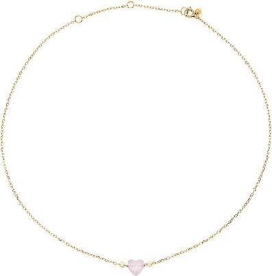 Breil Romantische Gold plattierte Jade Herz Halskette Candy Tj3599