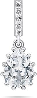 Brilio Silver - Sparkling silver pendant with zircons PT59W