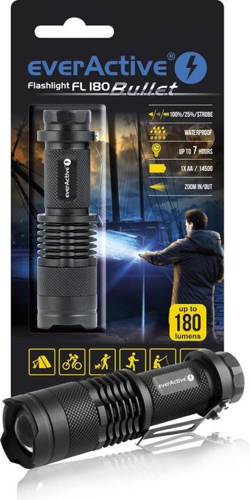 Produktbild Everactive FL-180 Bullet LED - Taschenlampe (9.40 cm, 200 lm)