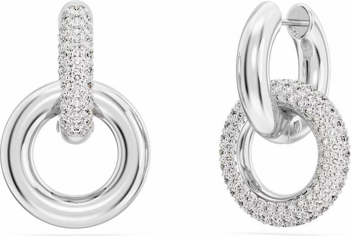 Swarovski Dextera Creoles Cerchio Intrecciato Bianco (Metallo Swarovski)