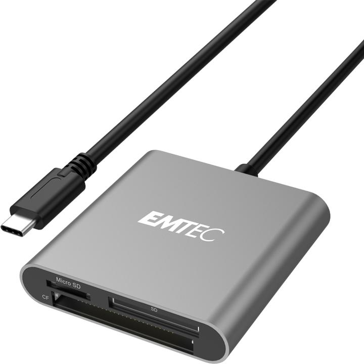 Actual product image Emtec T610C Card reader (SD, CF, microSD) (USB-C)