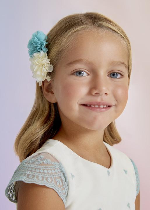 Abel & Lula Blumen Spange ecru