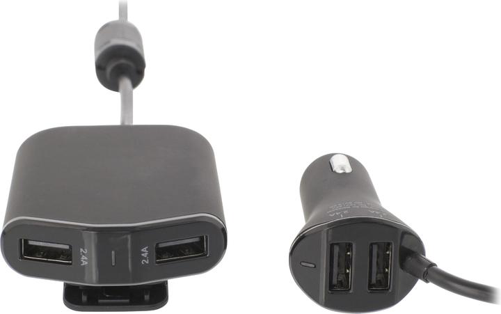 Actual product image Sweex Car Charger 4 Outputs 9.6 A USB Black