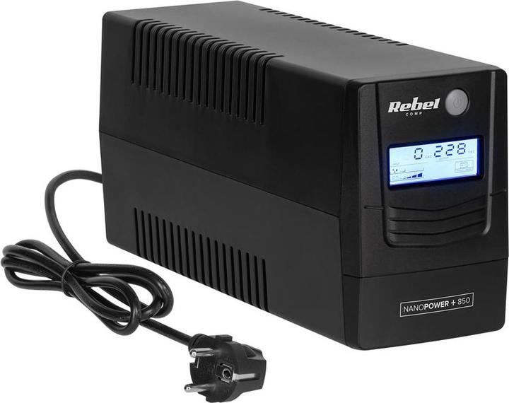 Image du produit Rebel Nanopower Plus 850 UPS | Offline | Sinusoida| 850VA | 480W | LCD | USB (850 VA, 480 W, Standby Onduleur)