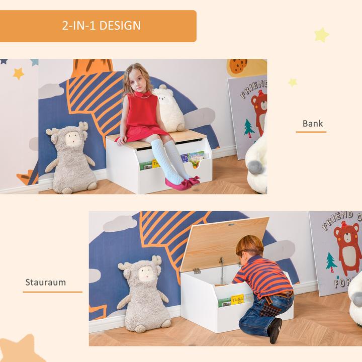 Actual product image Homcom Toy Box for Sitting