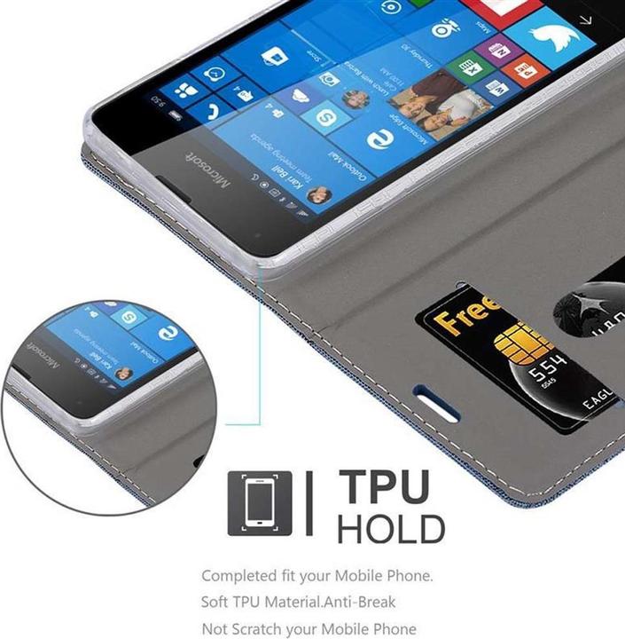 Actual product image Cadorabo Book Jeans Optics Cover (Microsoft Lumia 550)
