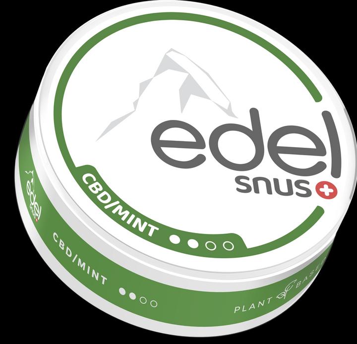 Immagine prodotto Edelweiss CBD Menta (Tutto Bianco Slim) (Snus al CBD)