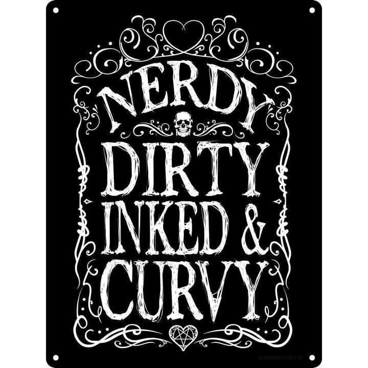 Grindstore MiniBlechschild Nerdy Dirty Inked & Curvy (15 x 20 cm)