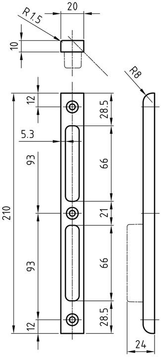 Produktbild Glutz Kappenschliessbleche B-1130 (Schliessblech)