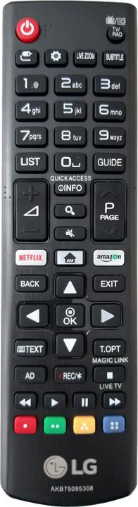 Actual product image LG Original remote control AKB75095308 for Smart TV - UJ series - Netflix & Amazon Video direct buttons (Device-specific remote control, Infrared)