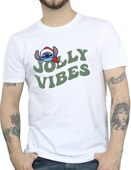 Immagine prodotto Disney Lilo & Stitch Jolly Chilling Vibes Maglietta Uomo (S)