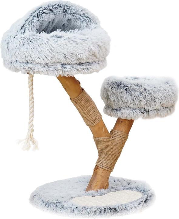 Produktbild Fudajo Designer-Kratzbaum (80 cm, Creme, Grau)