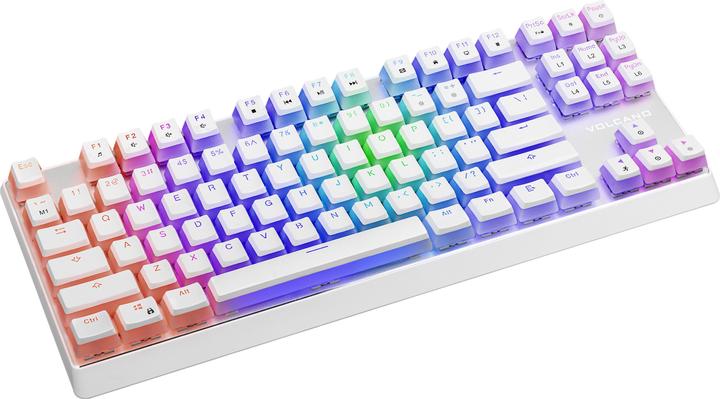 Actual product image Modecom VOLCANO LANPARTY RGB PUDDING EDITION White gaming keyboard Blue US (US, Cable)