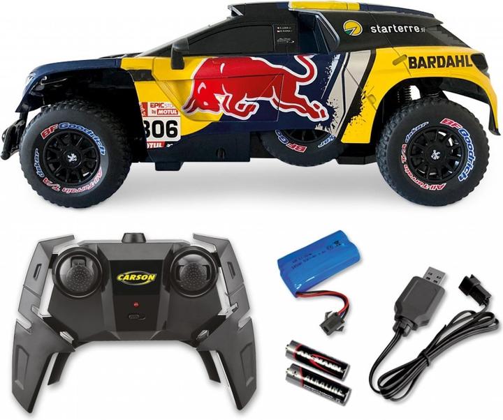 Image du produit Carson 1:16 RC Peug.Rally 3008 DKR LOEB 19 100% (RTR Prêt à fonctionner)