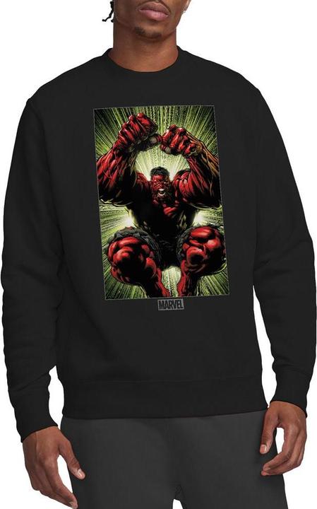 Actual product image Unisex Adult Red Hulk Attack Sweatshirt (XXL)