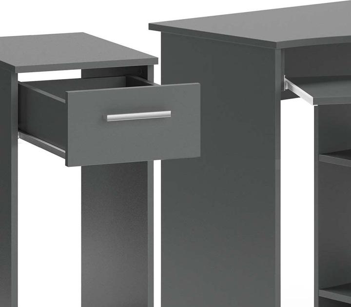 Immagine prodotto Vicco Scrivania angolare Odin, antracite, 83 x 76 cm Set con mobile porta PC