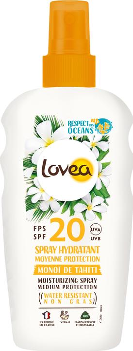 Actual product image Lovea Moisturising Spray SPF20 Medium Protection Tahiti Monoi (Sun spray, SPF 20, 150 ml, 181 g)