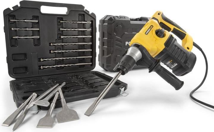 Image du produit Powerplus Marteau perforateur 1500W - 17 Acc. (Fonctionnement sur secteur)