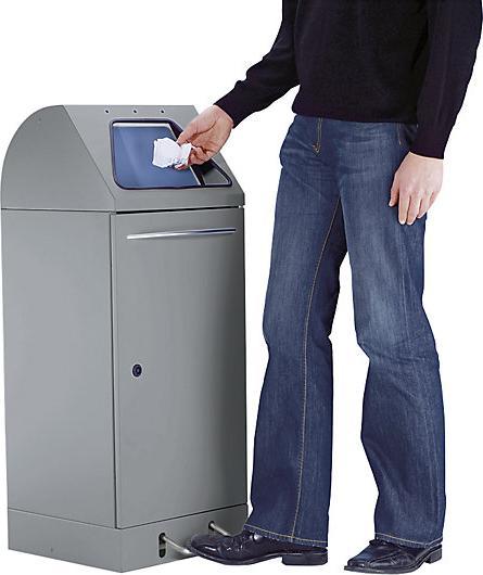 Immagine prodotto kaiserkraft Sistema di raccolta dei rifiuti riciclabili, sportello di accesso a pedale (45 l)
