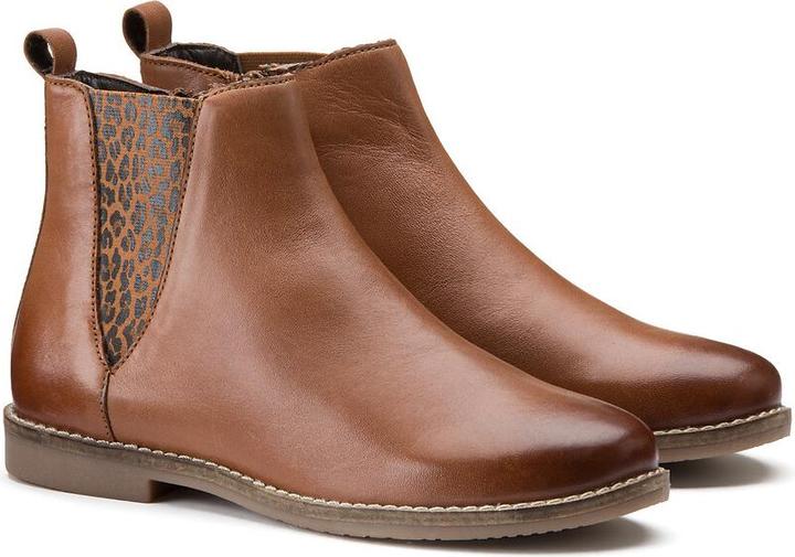 Image du produit La Redoute Collections Chelsea boots en cuir imprimé léopard (38)
