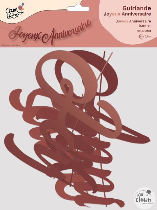 Image du produit P'tit Clown Happy Birthday Chaîne de lettres à lacet argenté