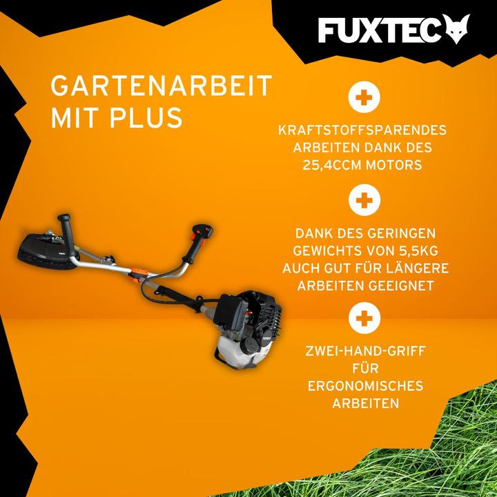 Image du produit Fuxtec FX-MS125 Débroussailleuse 2 temps (Fils coupe-herbe, Lame de coupe en métal)