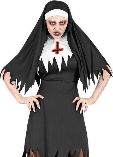 Image du produit Widmann Robe de nonne zombie avec jupe, cagoule (M)