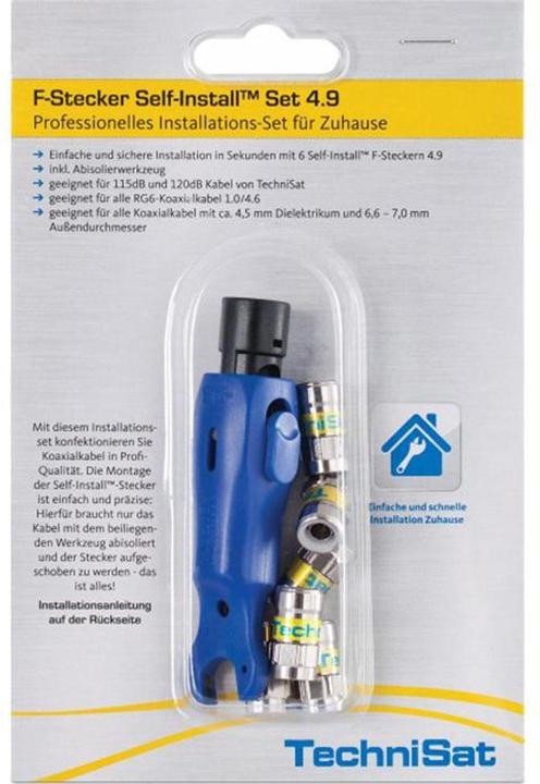 Image du produit TechniSat 0006/3370 Koaxialstecker F-Typ (e) 75 Ohm (75 dB, Câble d'antenne)