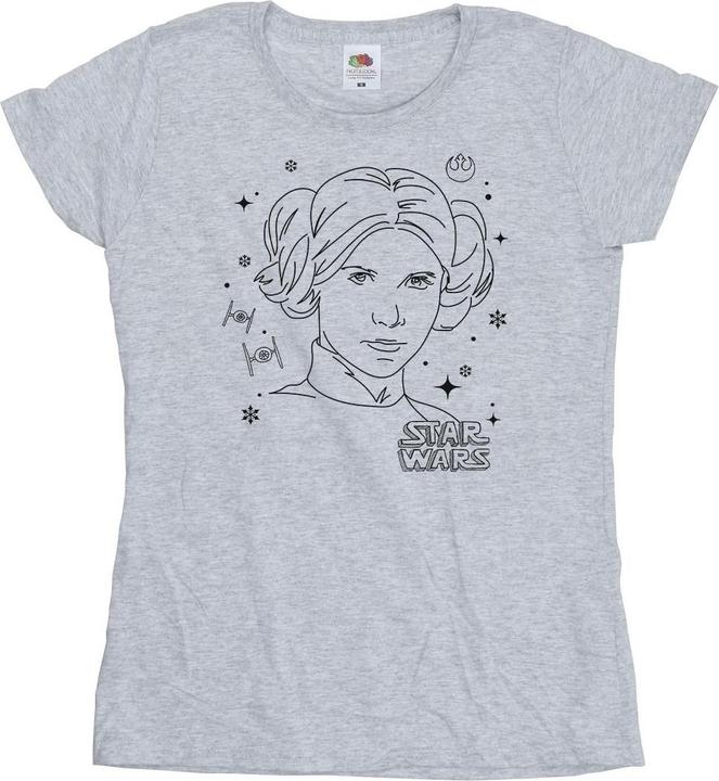 Star Wars Episode IV: A New Hope Leia Christmas Sketch TShirt (S)