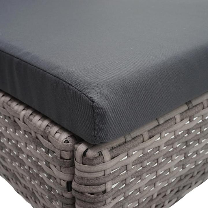 Image du produit Swisshandel24 2x Poly-Rattan chaise, chaise de balcon chaise de jardin, empilable - gris, coussin gris foncé