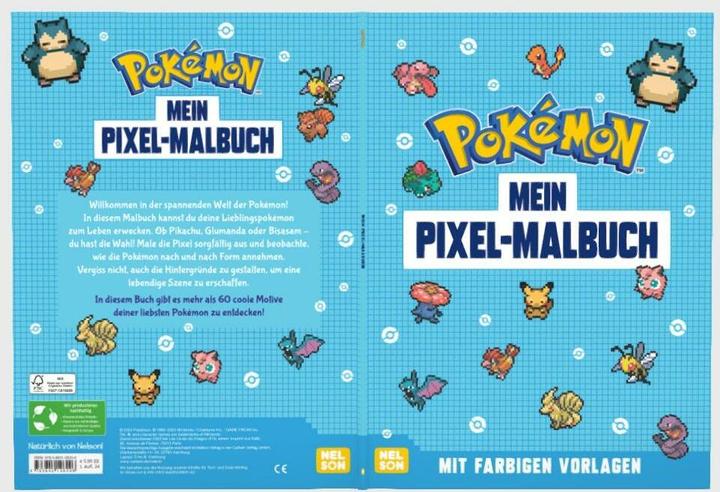 Immagine prodotto Libro di attività sui Pokémon: Il mio libro da colorare in pixel
