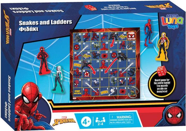 Produktbild Luna Toys Brettspiel Snakes and Ladders Spider-Man