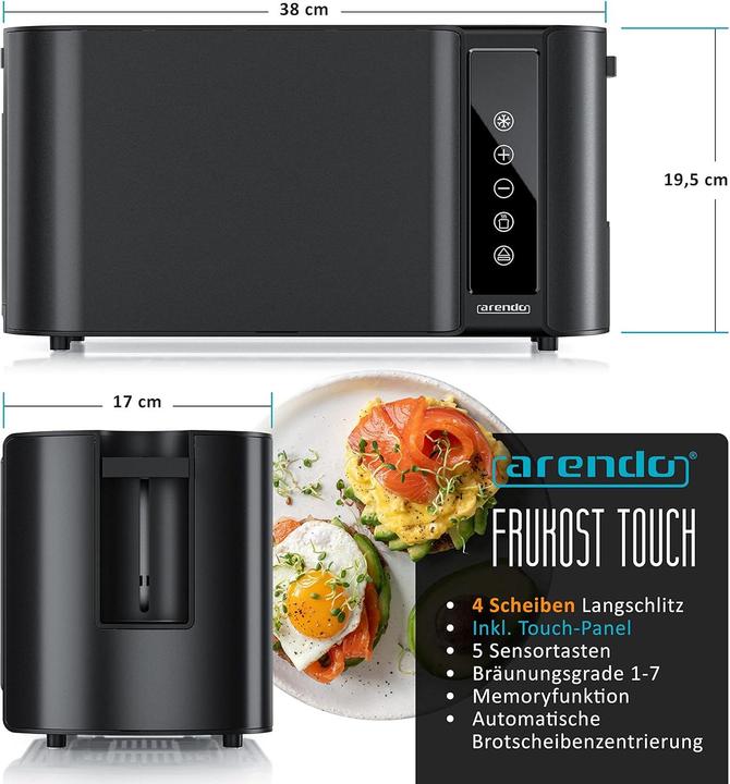 Produktbild Arendo Langschlitz-Toaster mit Touchscreen