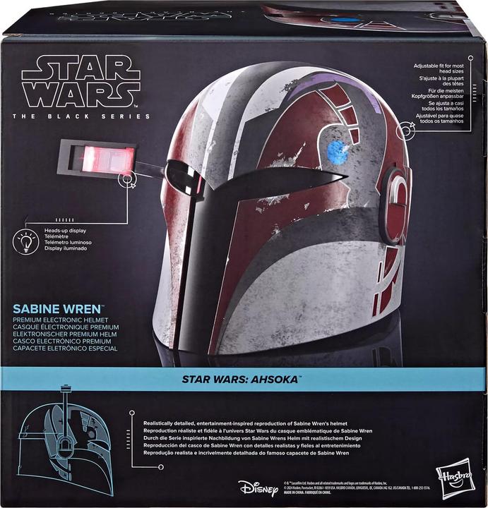 Actual product image Hasbro Star Wars: Ahsoka Black Series Electronic Helmet Sabine Wren