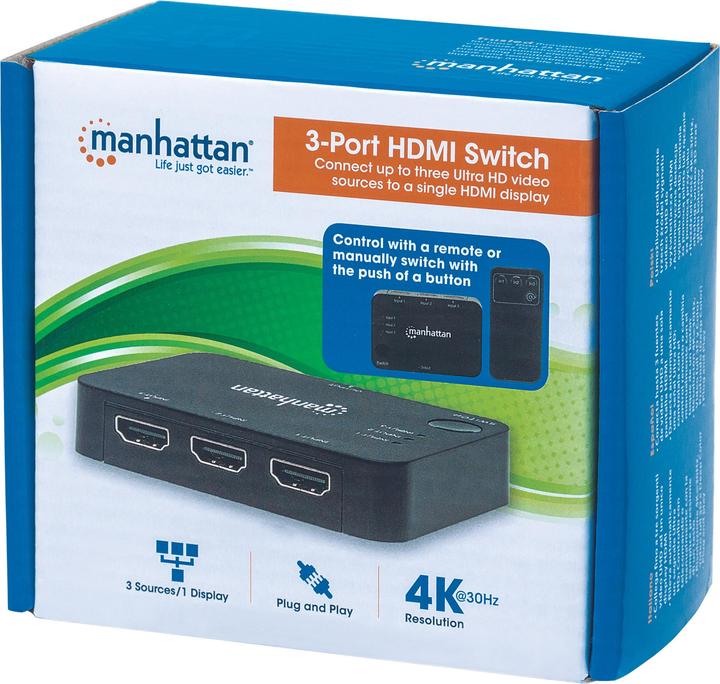 Produktbild Manhattan HDMI-Switch HDMI 1.3 3 Ports